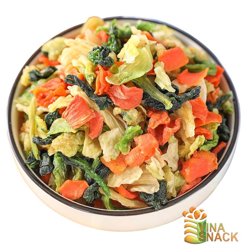 Hỗn hợp rau củ sấy VinaSnack – Snack chất xơ, giòn tan tự nhiên